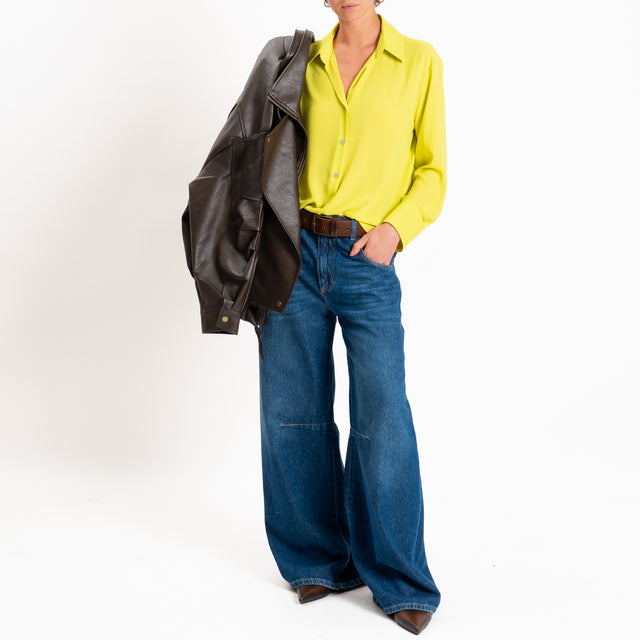 Zeroassoluto-Camicia CLAY MANO SETA - lime