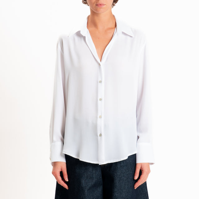 Zeroassoluto-Camicia CLAY MANO SETA - Bianco