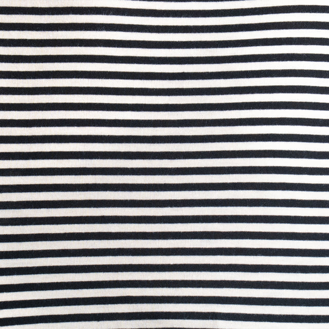 Zeroassoluto-T-shirt CLOE righe in jersey elastici - burro/nero
