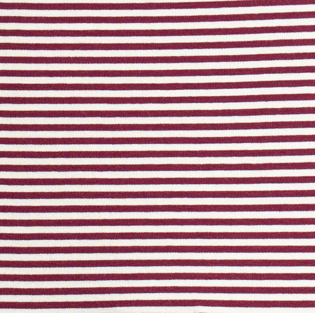 Zeroassoluto-T-shirt CLOE righe in jersey elasticizzato - crema/vino