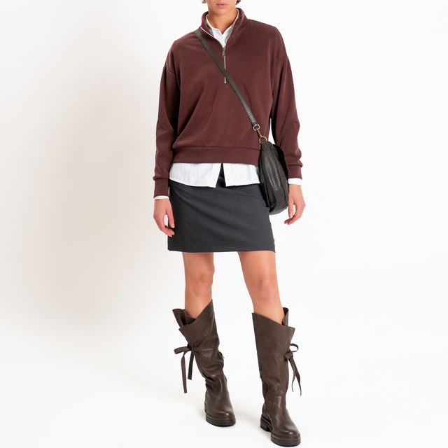 Zeroassoluto-Minigonna GINA tessuto elasticizzato - antracite
