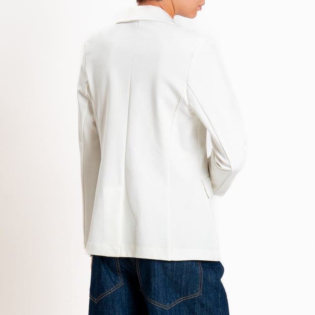 Zeroassoluto-Giacca JENNY punto milano con spalline - latte