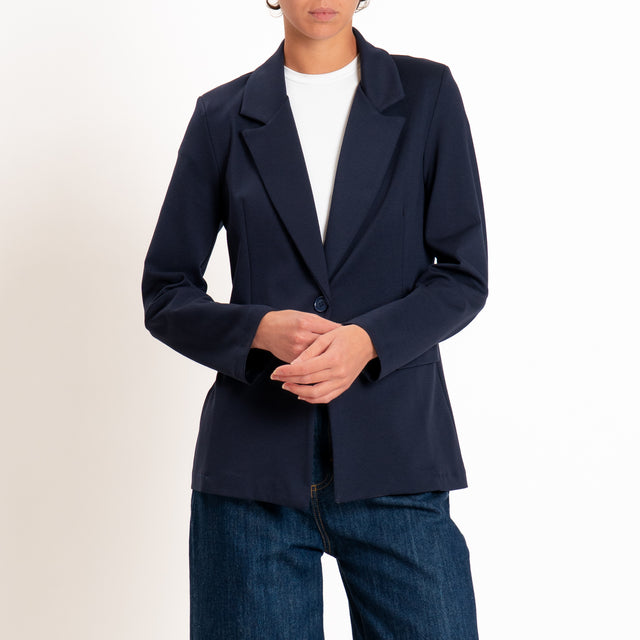 Zeroassoluto-Giacca JENNY punto milano con spalline - blu