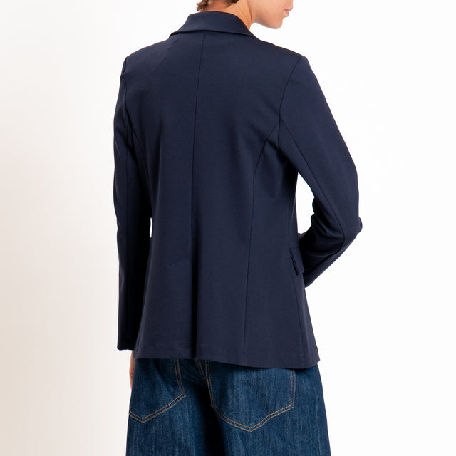 Zeroassoluto-Giacca JENNY punto milano con spalline - blu
