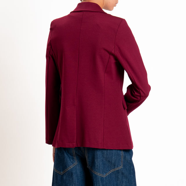 Zeroassoluto-Giacca JENNY punto milano con spalline - vino