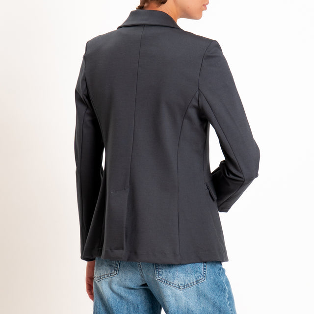 Zeroassoluto-Giacca JENNY punto milano con spalline - piombo