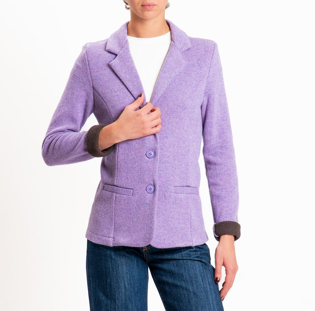 Zeroassoluto-Giacca JOY tessuto in maglia - glicine/moro