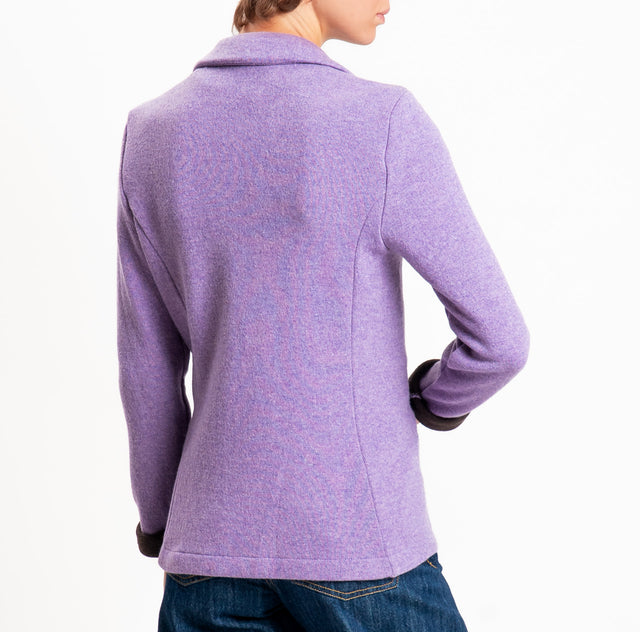 Zeroassoluto-Giacca JOY tessuto in maglia - glicine/moro