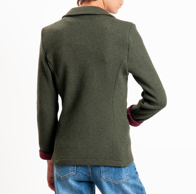 Zeroassoluto-Giacca JOY tessuto in maglia - militare/vino