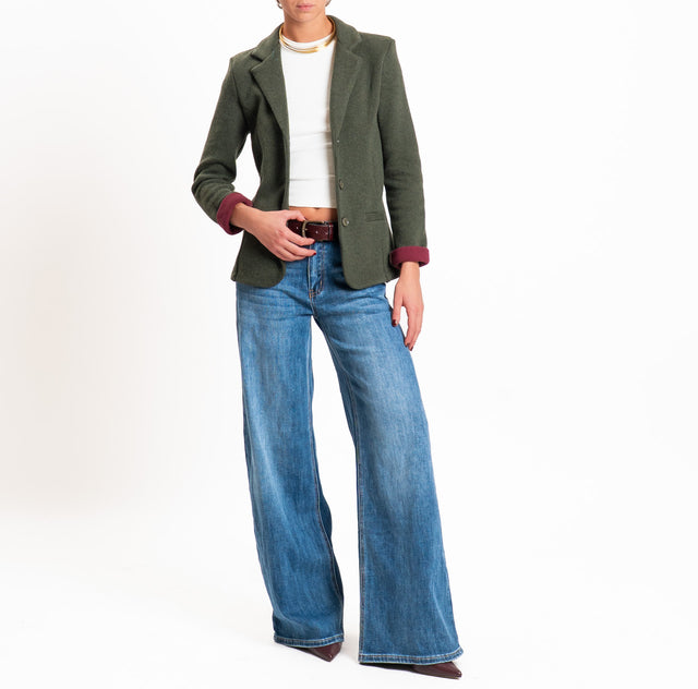 Zeroassoluto-Giacca JOY tessuto in maglia - militare/vino