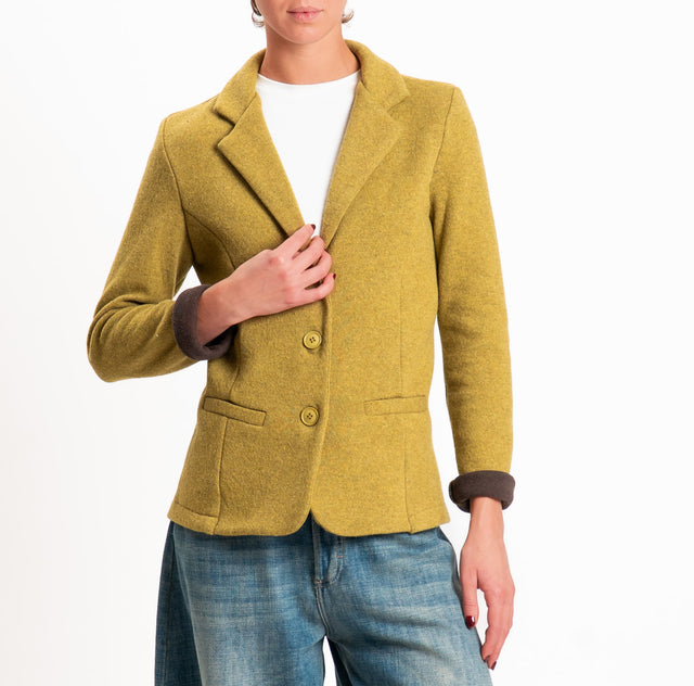 Zeroassoluto-Giacca JOY tessuto in maglia - olio/moro