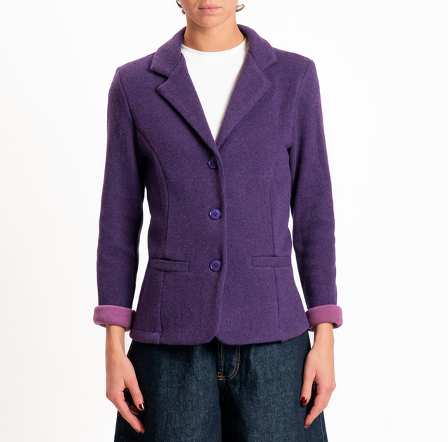 Zeroassoluto-Giacca JOY tessuto in maglia - viola/mauve