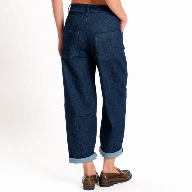 Zeroassoluto-Pantalone LIZ barrel tela jeans - denim
