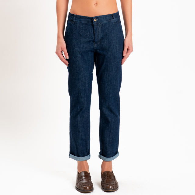 Zeroassoluto- Pantalone LOIS chino tela jeans - denim