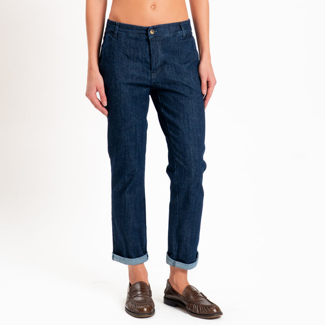 Zeroassoluto- Pantalone LOIS chino tela jeans - denim