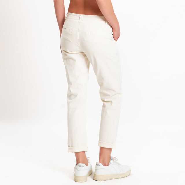 Zeroassoluto-Pantalone LOIS chino elasticizzato - burro