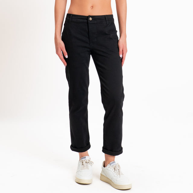 Zeroassoluto-Pantalone LOIS chino elasticizzato - nero