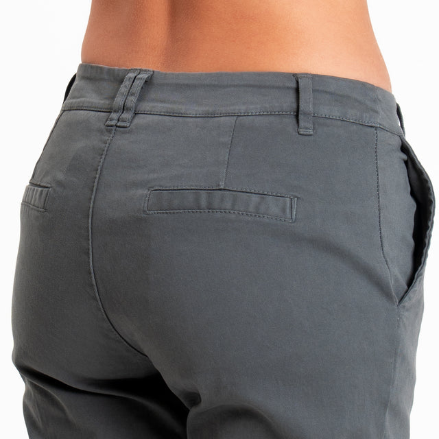 Zeroassoluto-Pantalone LOIS chino elasticizzato - piombo