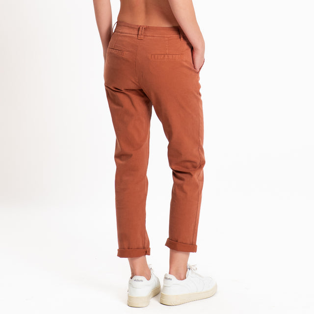 Zeroassoluto-Pantalone LOIS chino elasticizzato - rust