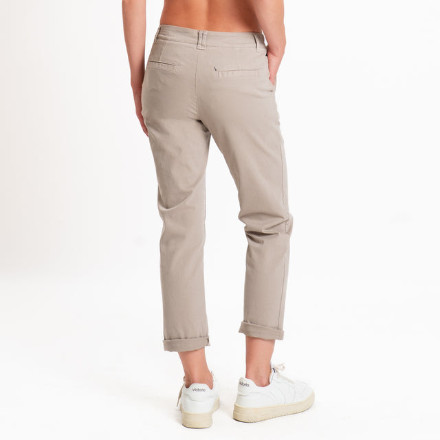 Zeroassoluto-Pantalone LOIS chino elasticizzato - stone