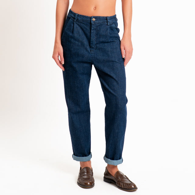 Zeroassoluto-Pantalone LOLA boyfriend tela jeans - denim