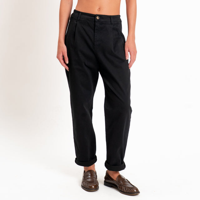 Zeroassoluto-Pantalone LOLA elastico dietro - nero