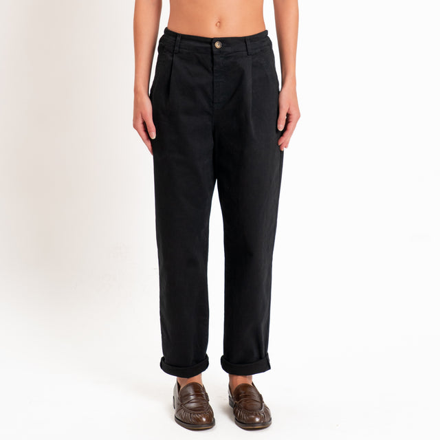 Zeroassoluto-Pantalone LOLA elastico dietro - nero