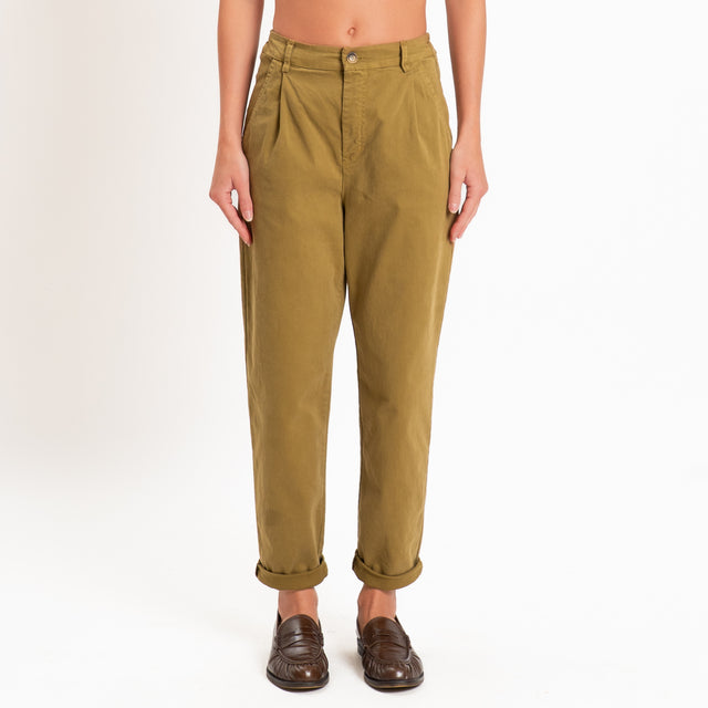 Zeroassoluto-Pantalone LOLA elastico dietro - olive