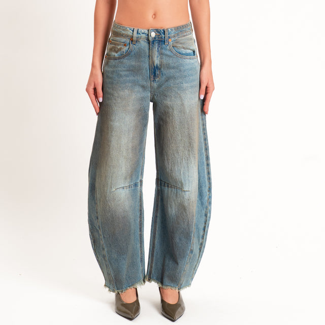 Zeroassoluto-Jeans OSAKA maltinto barrel fit - denim