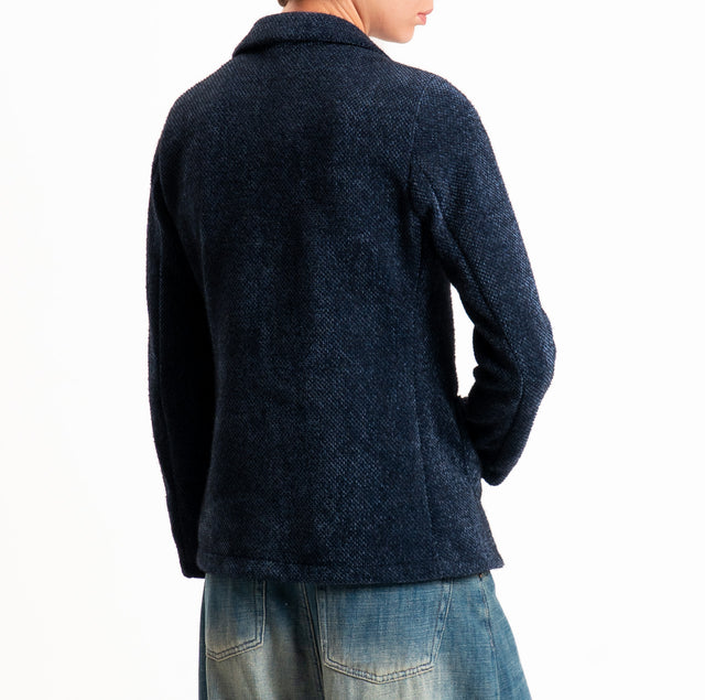 Zeroassoluto-Giacca PATTY ciniglia melange - blu