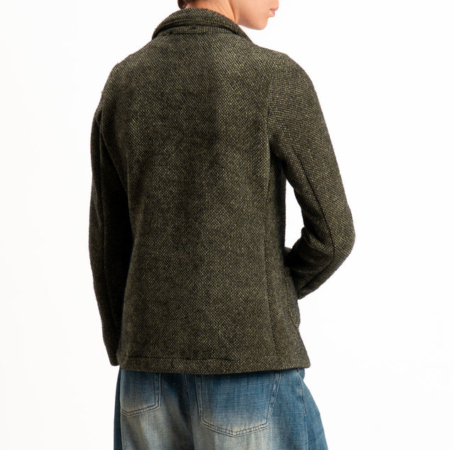 Zeroassoluto-Giacca PATTY ciniglia melange - militare