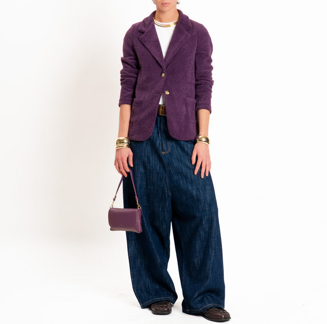 Zeroassoluto-Giacca PATTY ciniglia melange - viola