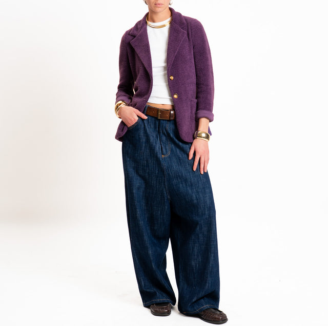 Zeroassoluto-Giacca PATTY ciniglia melange - viola