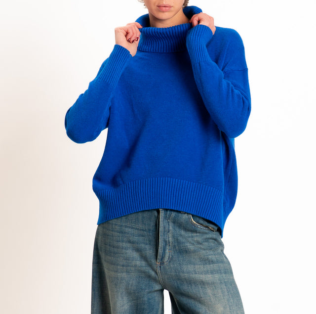 Zeroassoluto-Maglia collo alto - bluette