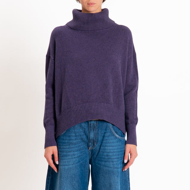 Zeroassoluto-Maglia collo alto - uva