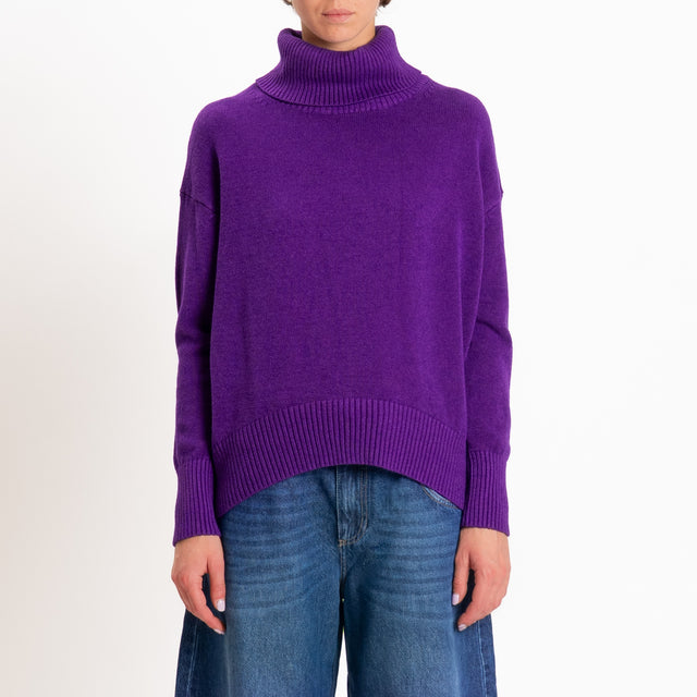 Zeroassoluto-Maglia collo alto - viola