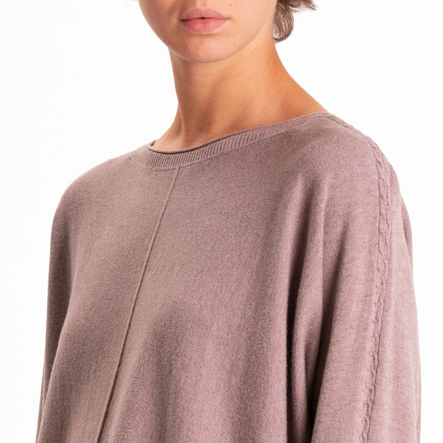 Zeroassoluto-Maglia over riga centrale - mauve