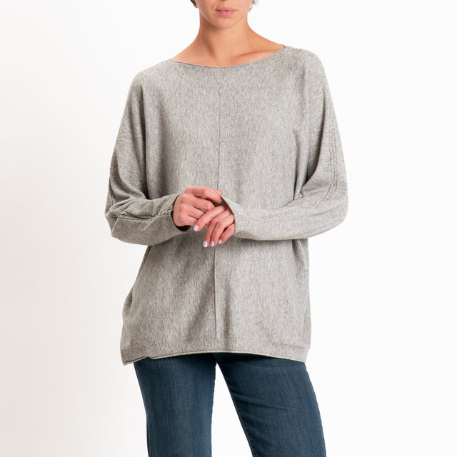 Zeroassoluto-Maglia over riga centrale - stone