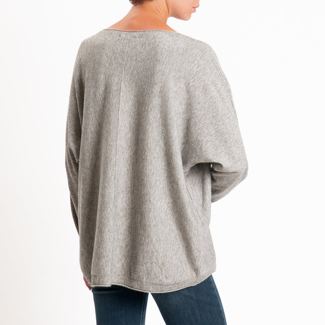 Zeroassoluto-Maglia over riga centrale - stone