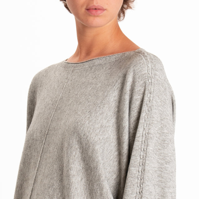 Zeroassoluto-Maglia over riga centrale - stone