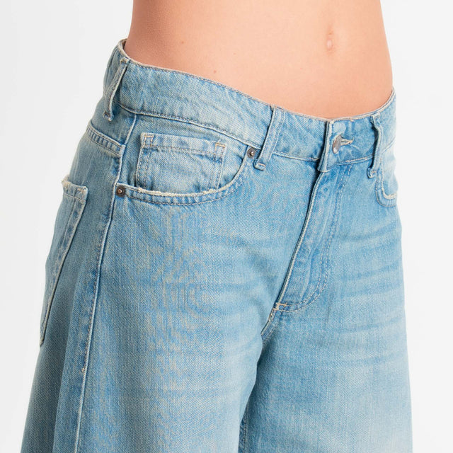 Zeroassoluto-Jeans ALIDA tela slegata light wide leg - denim chiaro