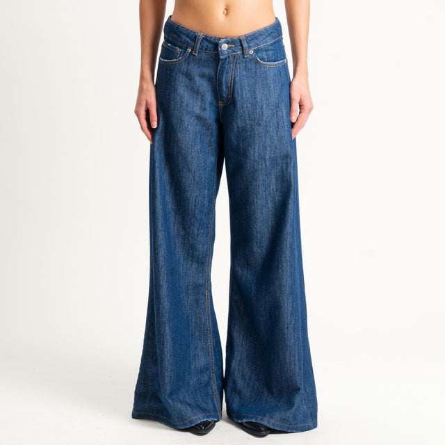 Zeroassoluto-Jeans ANGEL wide leg fit tela slegata lavaggio zero - dark denim