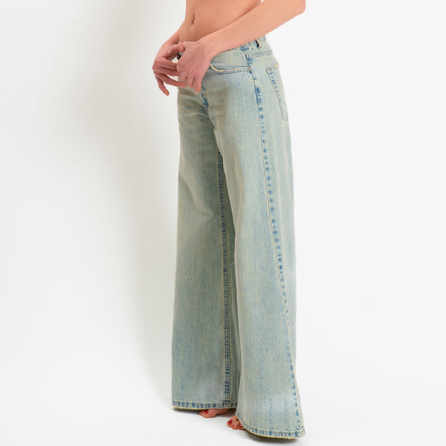 Zeroassoluto-Jeans ANGEL wide leg fit - denim chiaro stone washed