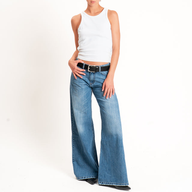Zeroassoluto-Jeans ANGEL wide leg fit - denim stone washed
