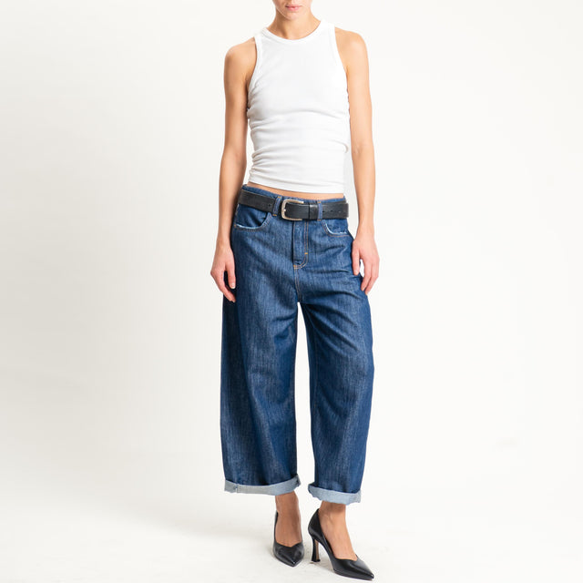 Zeroassoluto-Jeans ANKLE mom fit lavaggio zero - denim