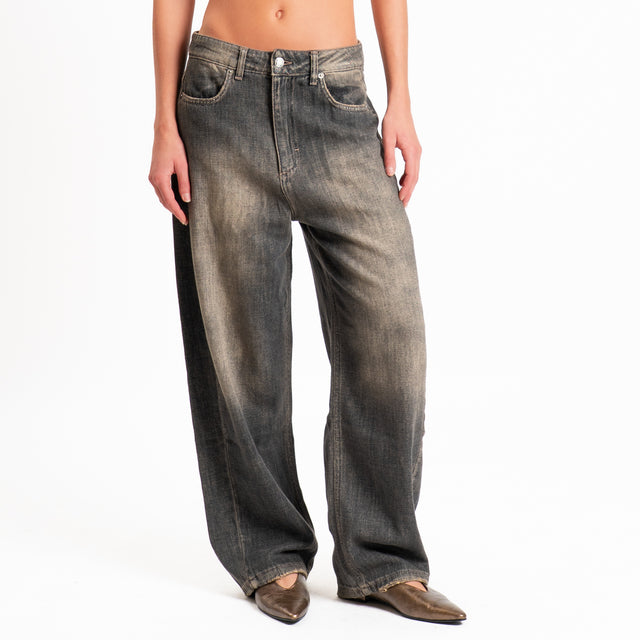 Zeroassoluto-Jeans ANKLE mom fit - denim nero stone washed