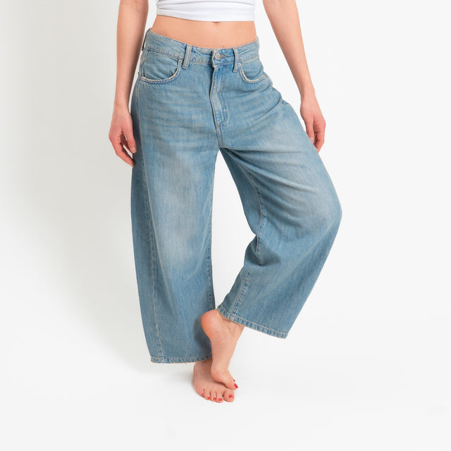 Zeroassoluto-Jeans ANKLE mom fit tela light- denim stone washed