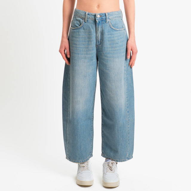 Zeroassoluto-Jeans ANKLE mom fit tela light- denim stone washed