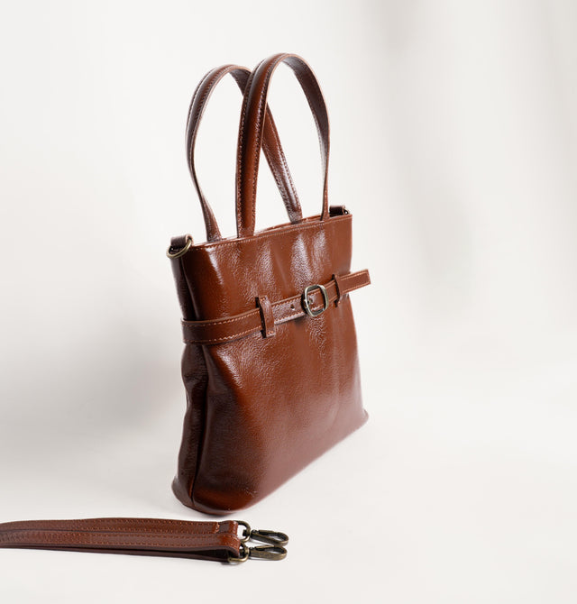 Zeroassoluto-Borsa a mano con fibbia genuine leather high quality VINTAGE LOOK - cuoio