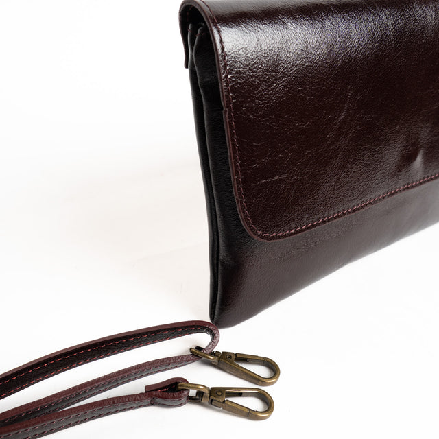 Zeroassoluto-Pochette genuine leather high quality - Bordeaux